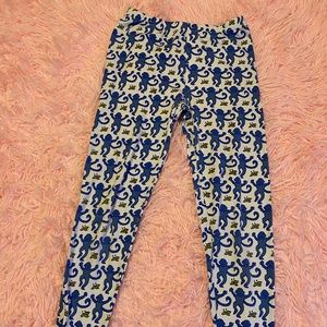 Blue roller rabbit monkey pjs